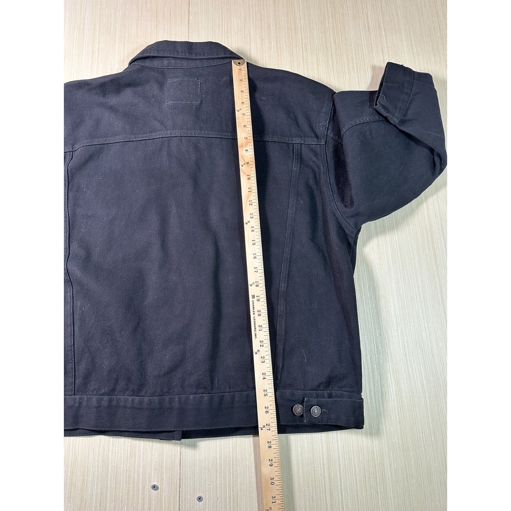 Vtg Jordache Trucker Jeans Jacket Womens 2X Navy Blue Denim Cotton Button Front - Picture 9 of 9